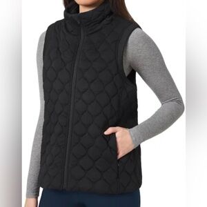 KIRKLAND Signature Women's Stretch Quilted Active Zip Up Vest Size M/L
